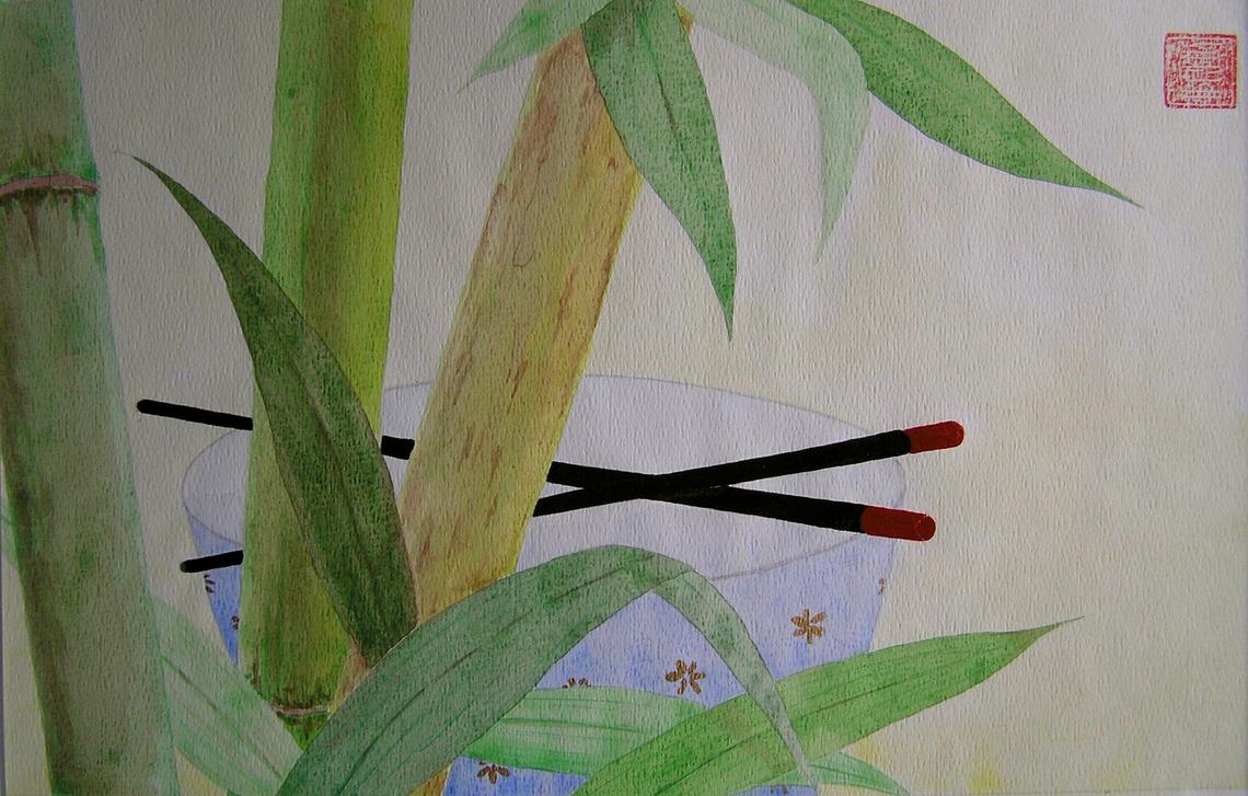Bambu & chopsticks.